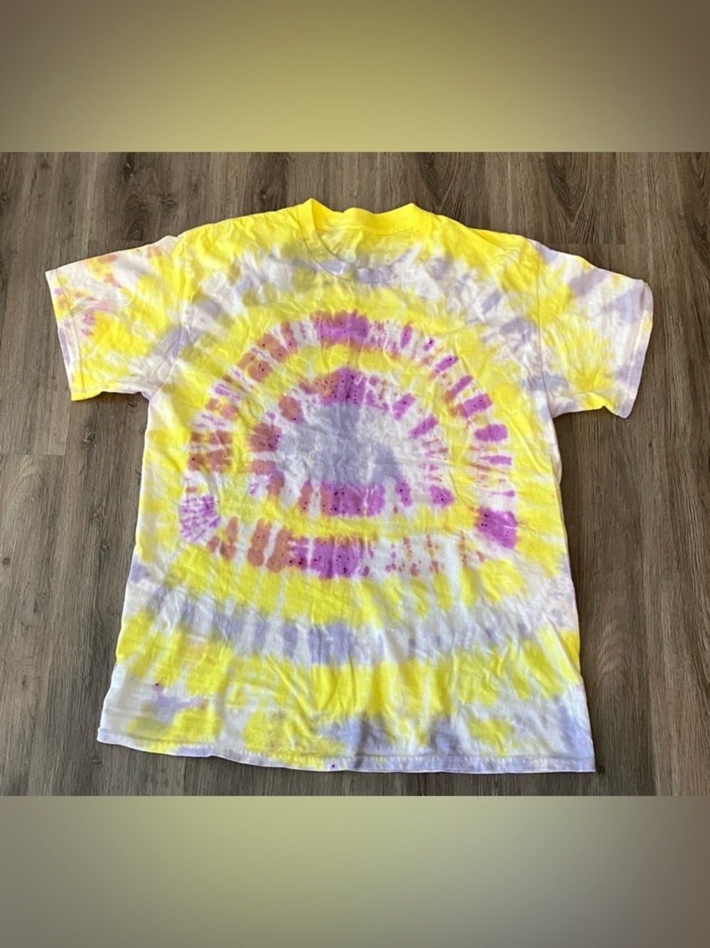 Handmade Lemon Yellow Tie Dye size Large